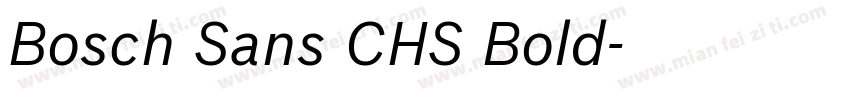 Bosch Sans CHS Bold字体转换